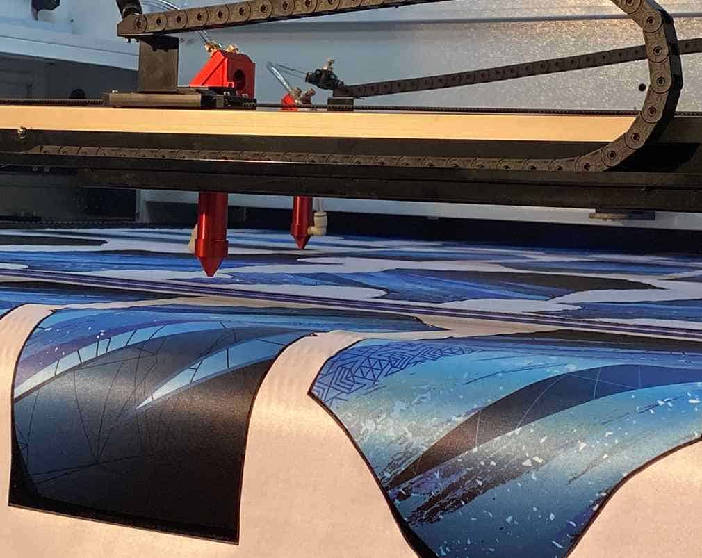 redshift laser cutting dye sub fabric