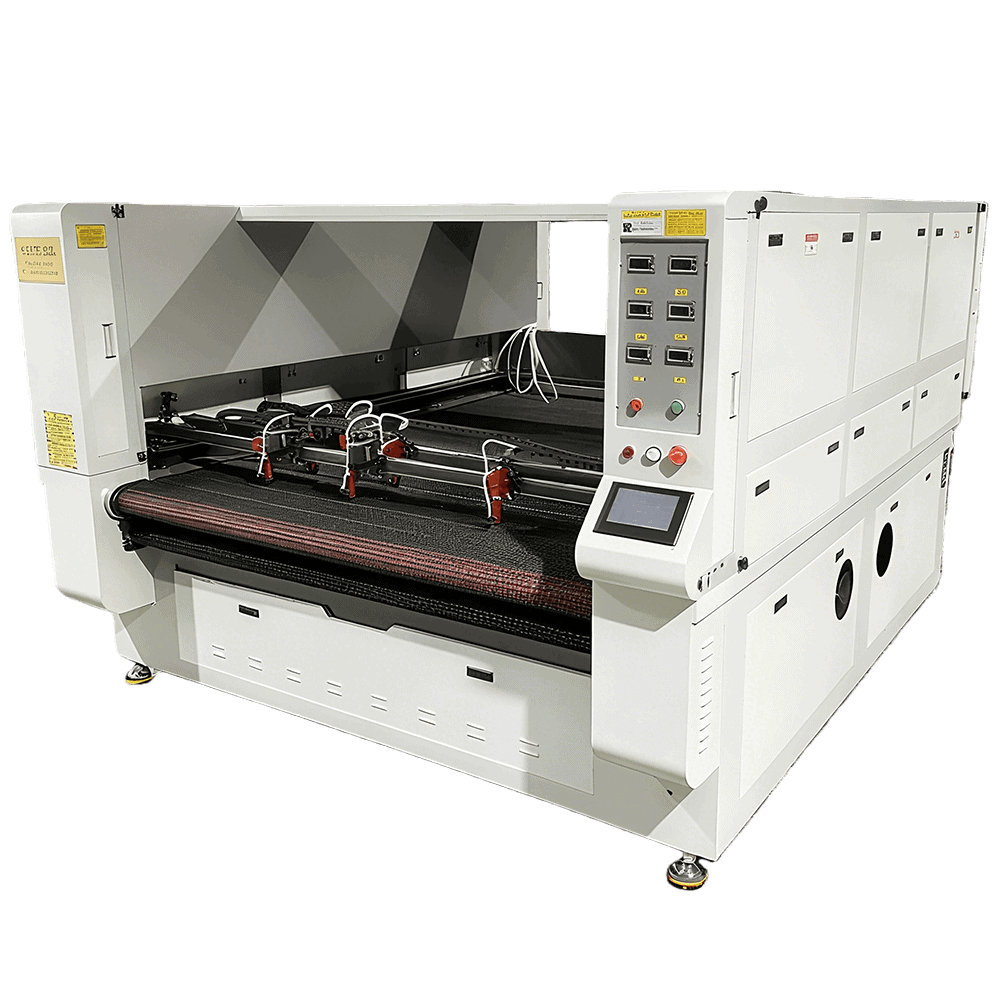 dual gantry six head co2 laser cutting machine