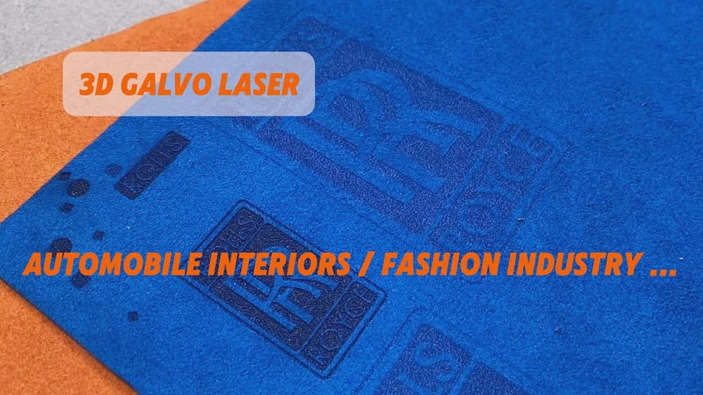 galvo laser engraving on fabric for fashion and automitive interiors