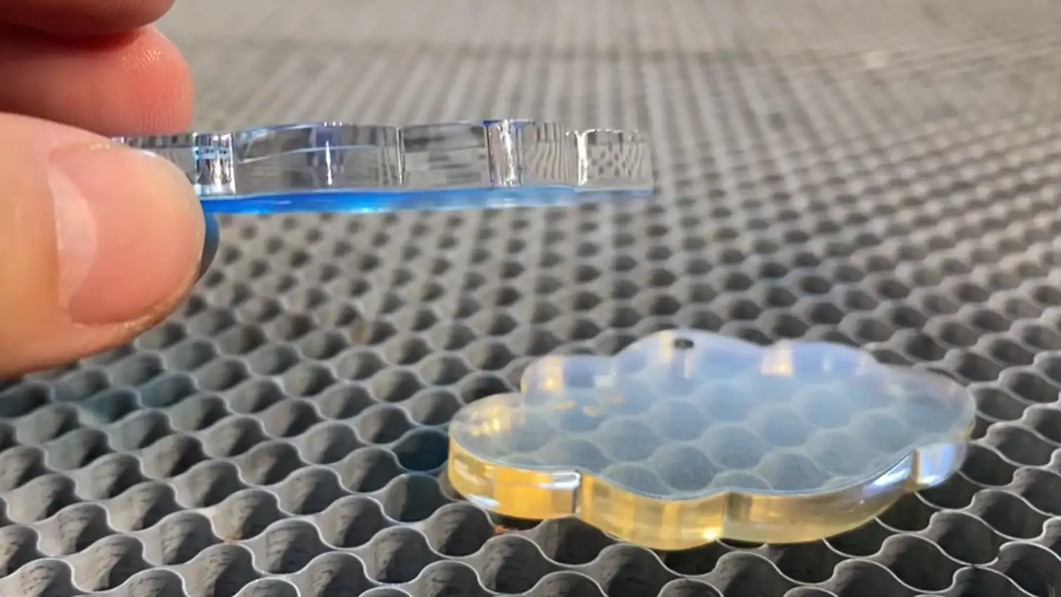 RedShift Laser Crystal Clear Flame-Polished Edge on Acrylic