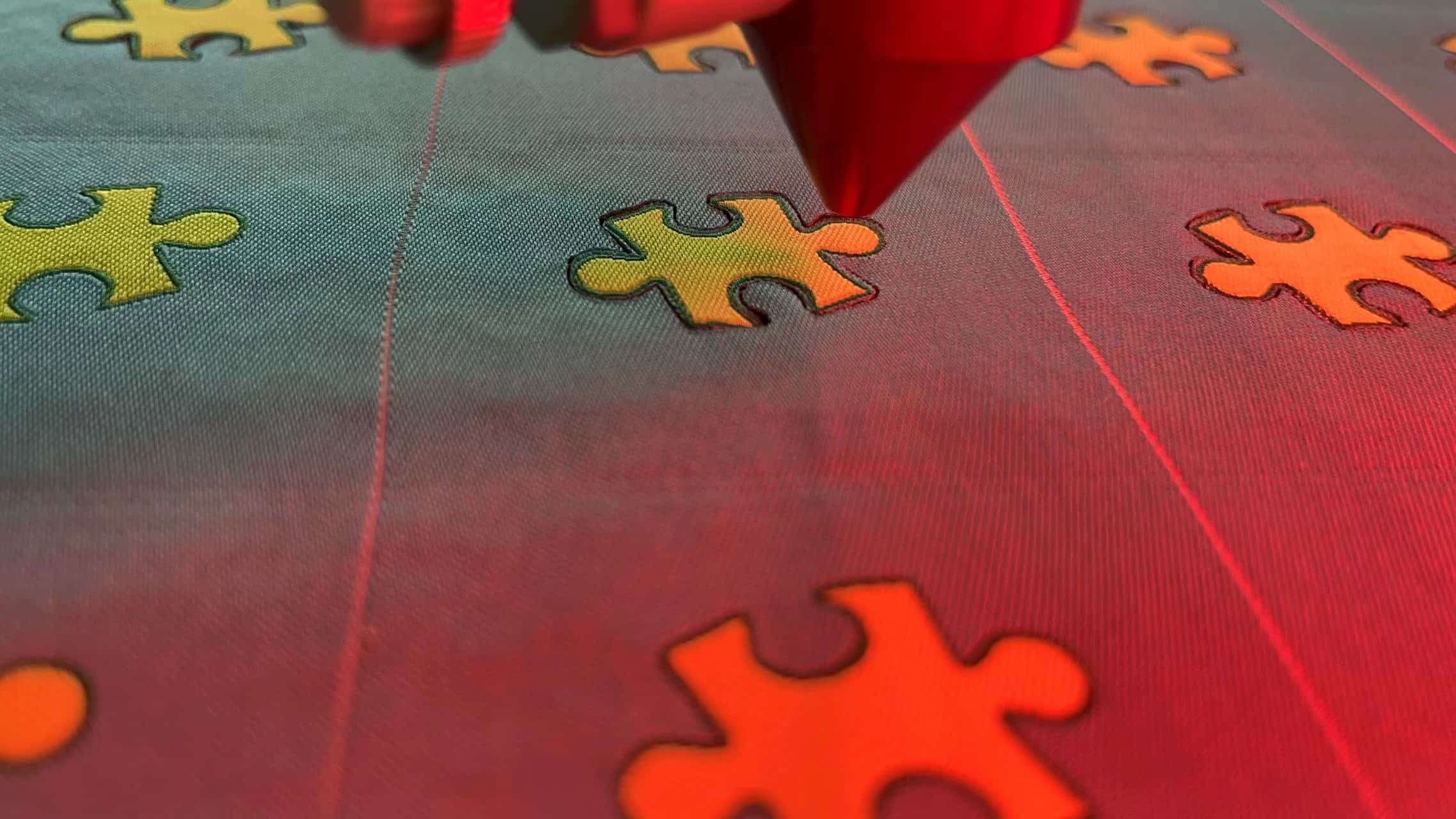 details of woven labels