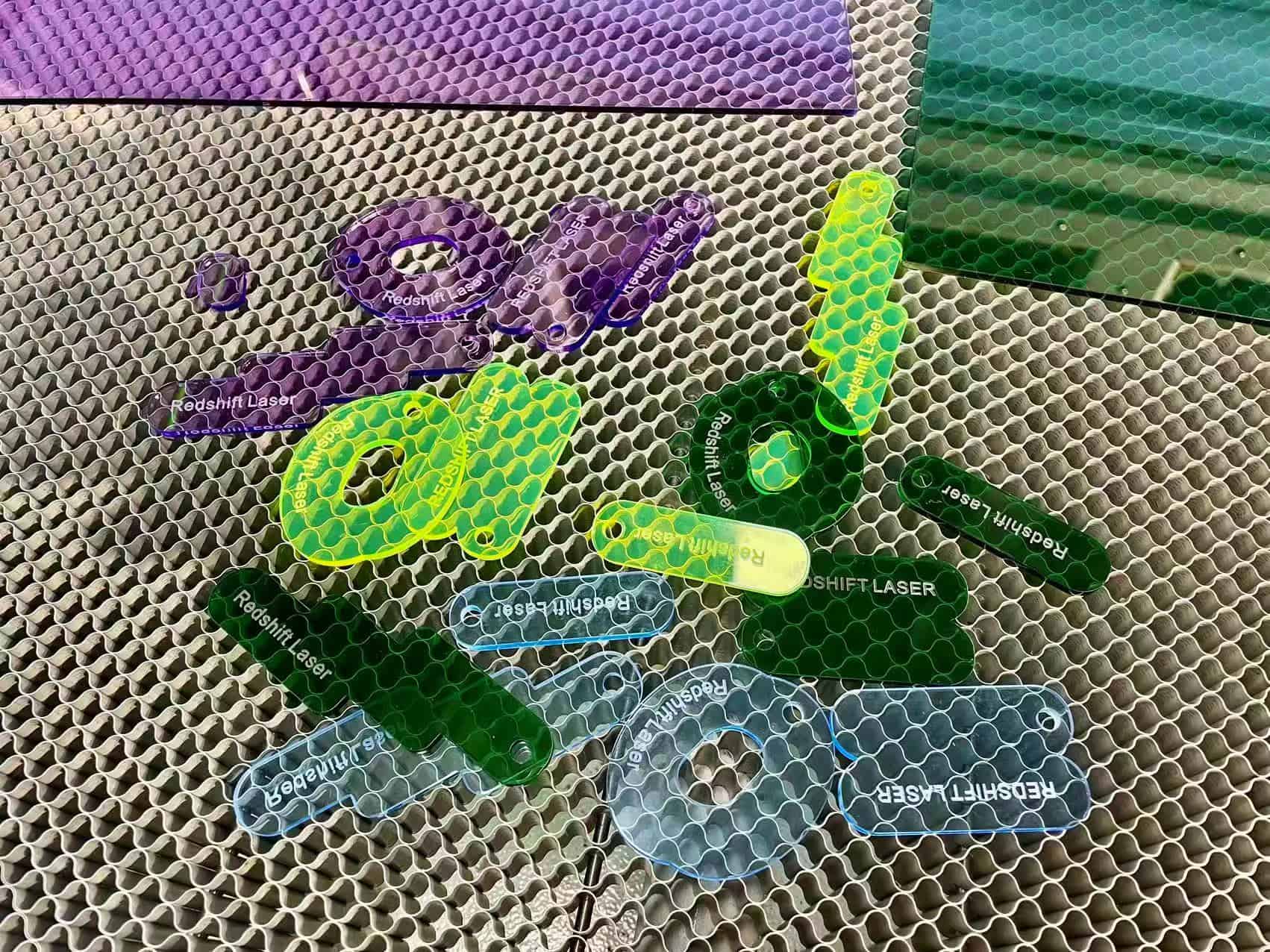 A CO2 laser marking a serial number onto a metal industrial part