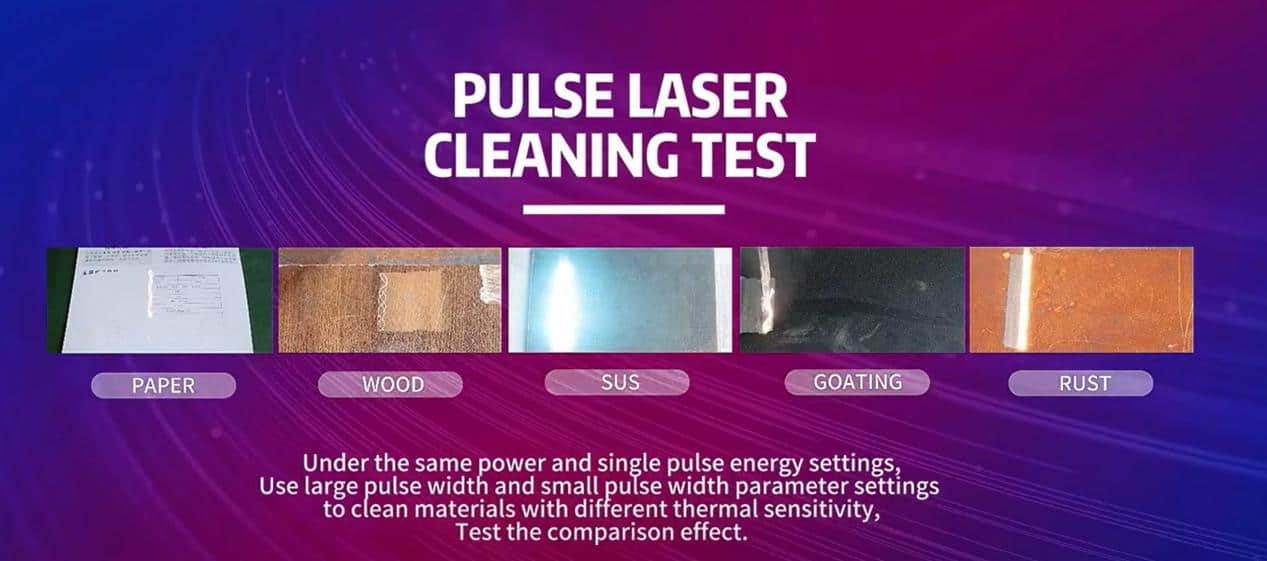 pulse laser cleaning test