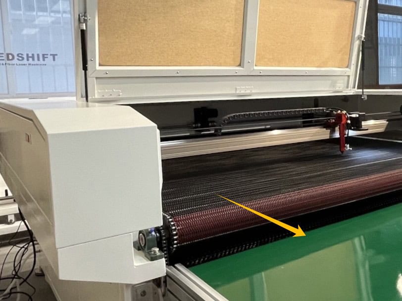 transport materials on collection table